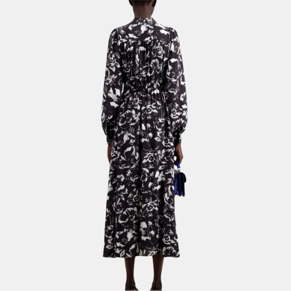 The Kooples Monochrome Floral Long Sleeve Dress - Picture 2 of 6